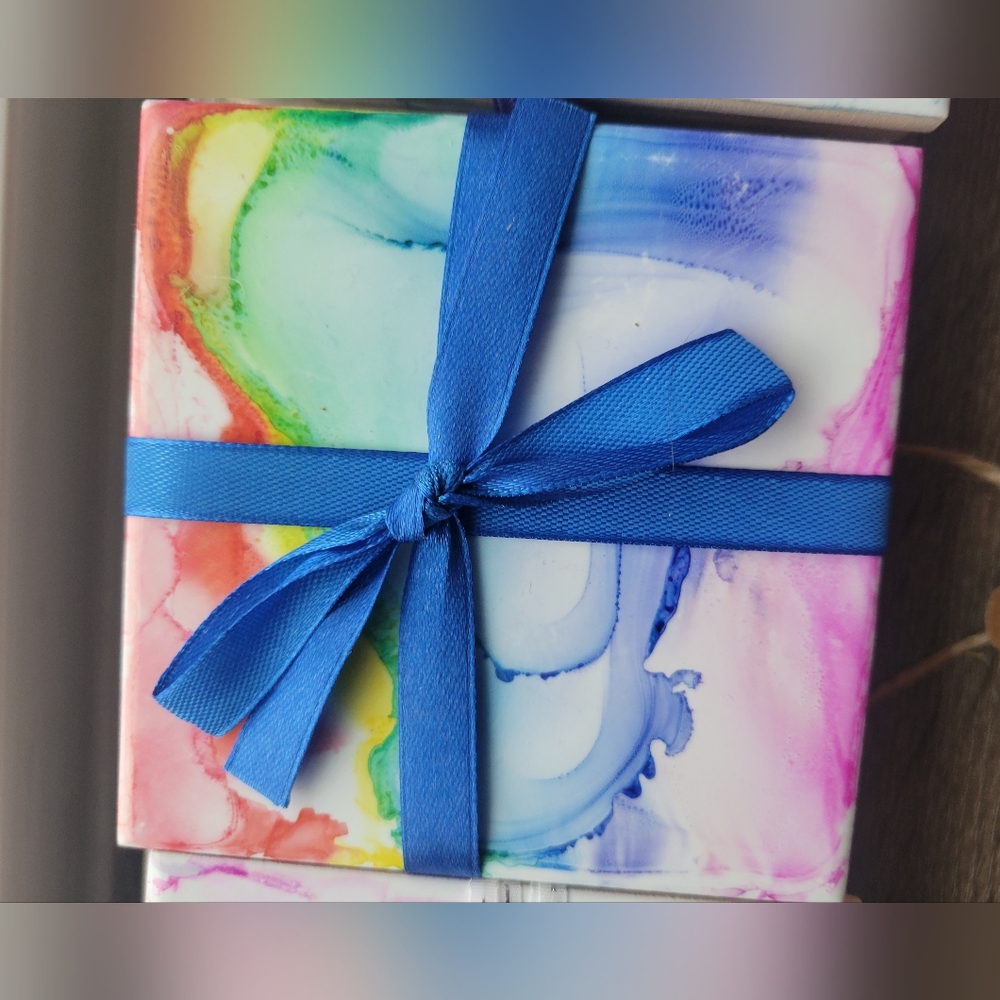 Colorful Handmade Coasters - Picture 1 of 2
